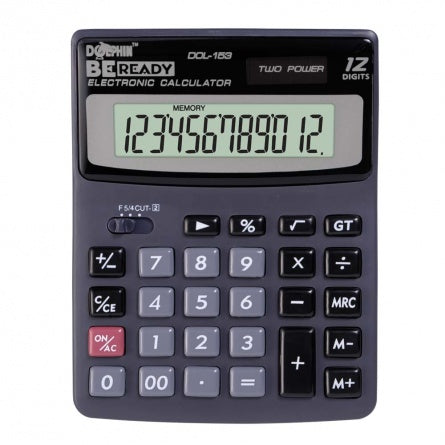 DOLPHIN Desktop Calculator DOL-153 (12-Digits)