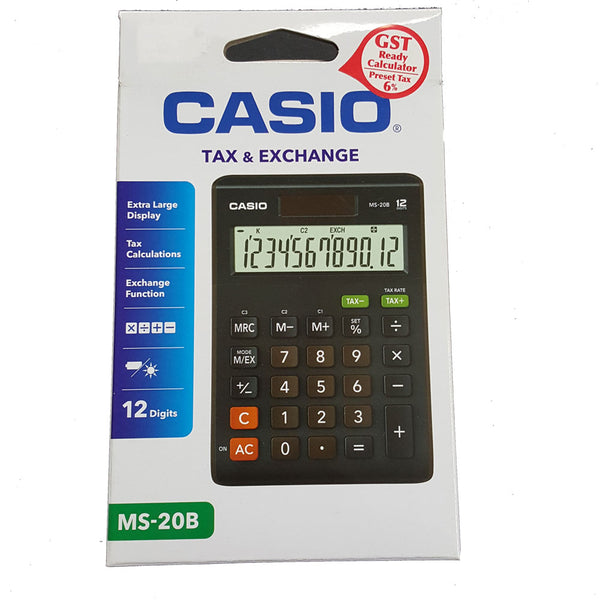 Casio Tax & Exchange 12 DGIT MS-20B