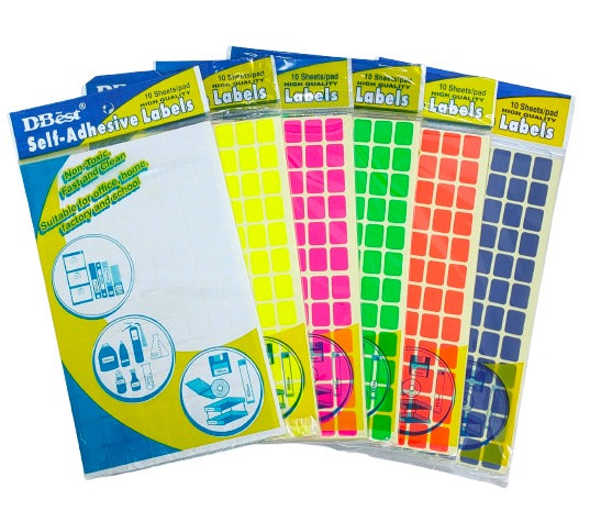 DBEST SELF-ADHESIVE LABELS 12mm x 16mm