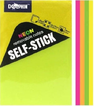 DOLPHIN STICKY NOTE ULTRA BRIGHT NEON 76X51MM (3