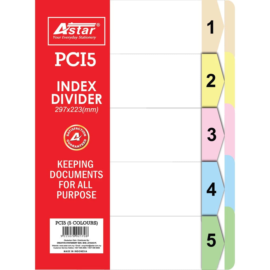 ASTAR COLOUR INDEX DIVIDER