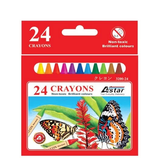 ASTAR CRAYONS 24PCS NO. 3200-24
