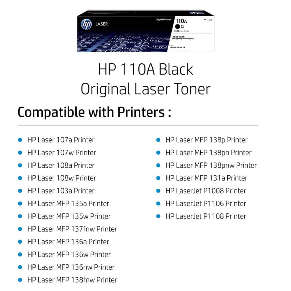 HP 110A BLACK LASER TONER CARTRIDGE ITW1112A – Premio Stationery
