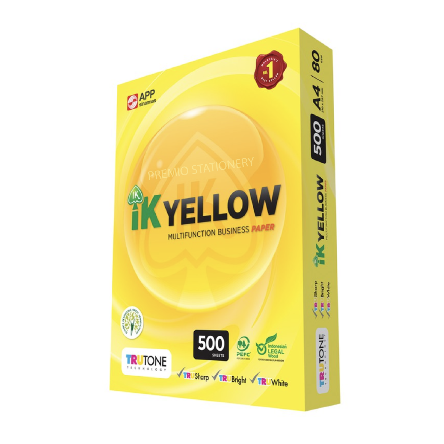 IK Yellow Paper - A4 80GSM (1 ream) – Premio Stationery