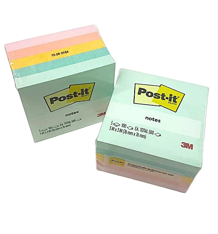 3M SUPER STICKY POST-IT NOTES 3"X3" (76X76MM) POPTIMISTIC 654-5AN