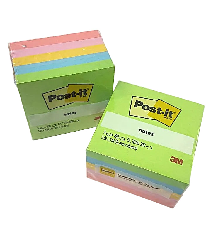 3M POST-IT NOTES 3"X3" (76X76MM) JAIPUR CUBE 654-5SUC