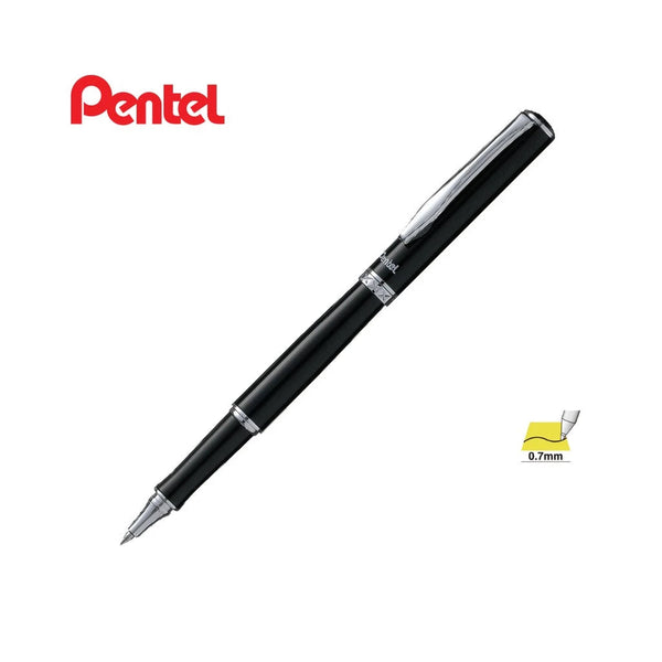 PENTEL STERLING GEL ROLLER PEN 0.7MM BLACK INK K611A-A - BLACK COVER