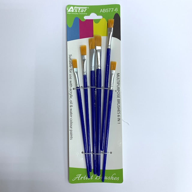 ASTAR Artist Flat Brush AB577-6 (No.2,4,6,8,10,12)