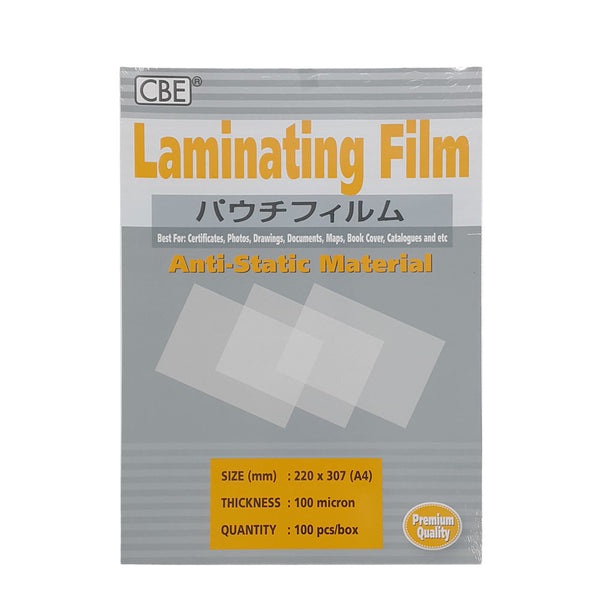 CBE Laminating Film 220 x 307 x 100 MIC - A4