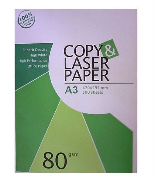 Copy Laser Paper A3 80GSM 500's (1 ream) Premio Stationery