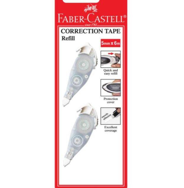 Faber Castell 5MM x 6M Correction Tape Refill (2PCs/PKT)