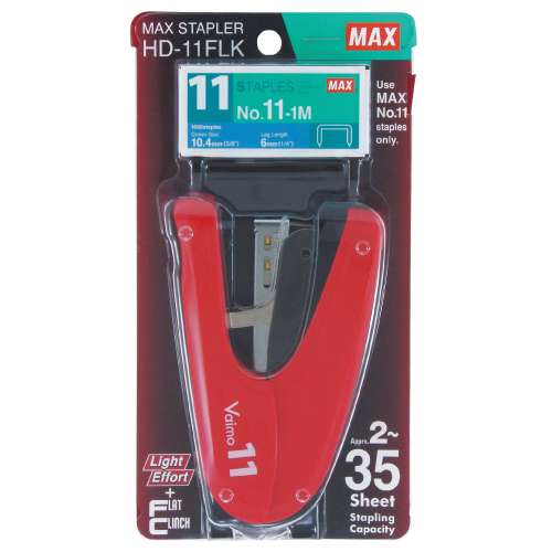 Max Vaimo 11 Flat Clinch Stapler Set HD-11FLK