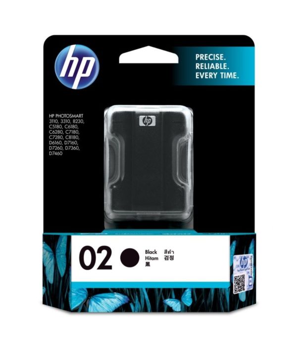 HP 02 AP Black Ink Cartridge C8721WA