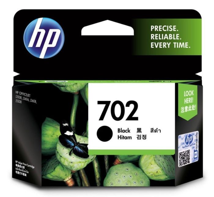 HP 702 Black Inkjet Print Cartridge CC660AA