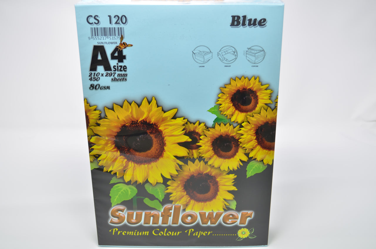 Sunflower A4 Paper 80GSM Blue -450'S CS120