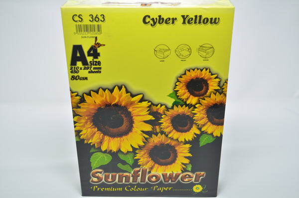 Sunflower A4 Paper 80GSM Cyber Yellow-450'S CS363