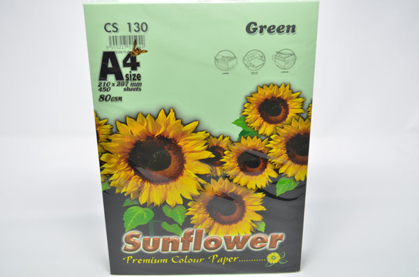 Sunflower A4 Paper 80GSM Green -450'S CS130