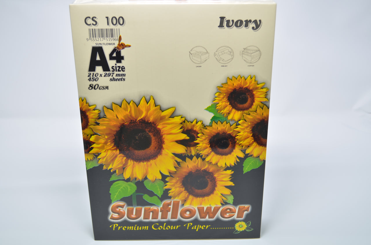 Sunflower A4 Paper 80GSM Ivory -450'S CS100