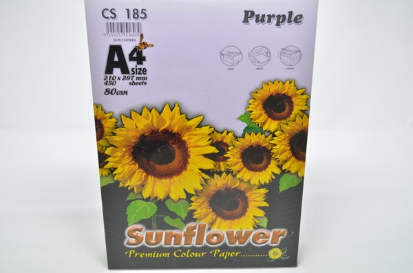 Sunflower A4 Paper 80GSM Purple -450'S CS185